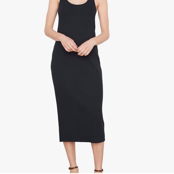 VINCE RIBBED scoop TANK BLACK
MIDI DRESS sz XL EUC - Picture 1 of 7